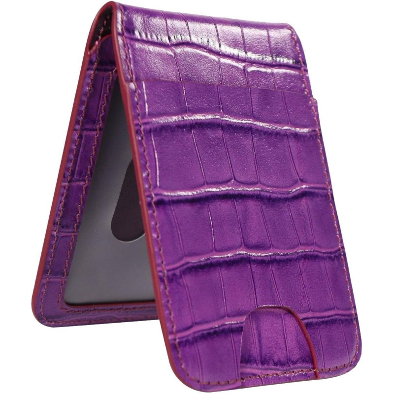 Green Lion Leather Magwallet Holder with Multi Pockets and Powerful Magnet - Purple