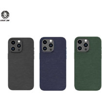 Green Lion Full Slim Bumper Protection Back Cover for iPhone 15 Pro Max 6.7 inch, Leather Case, Anti-Scratch, Shockproof, Green