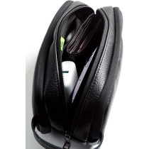 Green Lion Pouch for Men Travel in Style, Luxurious & Top Grade Material with Scratch Resistant, Cable Organizer, Water Resistant, Triple Zipper - Black
