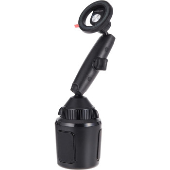 Green Lion Innovative Cup Holder With Alloy Steel and Rubber- Black