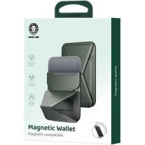 Green Lion Modern Silicone Magnetic Wallet For Men with Foldable Stand - Black