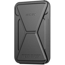 Green Lion Modern Silicone Magnetic Wallet For Men with Foldable Stand - Black