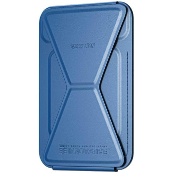Green Lion Modern Silicone Magnetic Wallet For Men with Foldable Stand - Blue