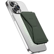 Green Lion Modern Silicone Magnetic Wallet For Men with Foldable Stand - Green
