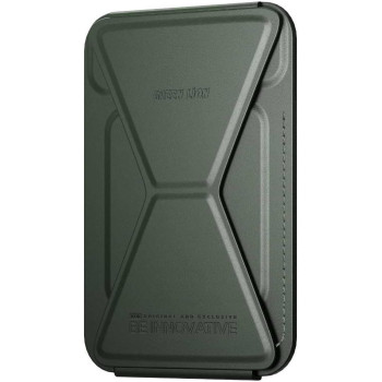 Green Lion Modern Silicone Magnetic Wallet For Men with Foldable Stand - Green