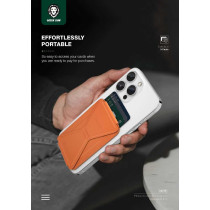 Green Lion Modern Silicone Magnetic Wallet For Men with Foldable Stand - Green