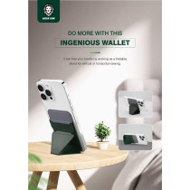 Green Lion Modern Silicone Magnetic Wallet For Men with Foldable Stand - Light Blue