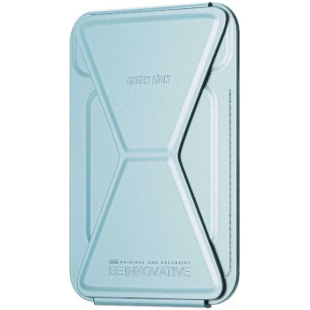 Green Lion Modern Silicone Magnetic Wallet For Men with Foldable Stand - Light Blue