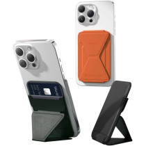 Green Lion Modern Silicone Magnetic Wallet For Men with Foldable Stand -Orange