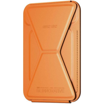Green Lion Modern Silicone Magnetic Wallet For Men with Foldable Stand -Orange