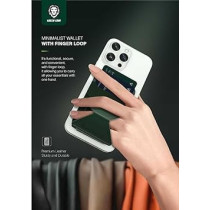 Green Lion Modern Silicone Magnetic Wallet For Men with Foldable Stand -Orange