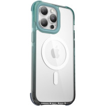 Green Lion Full Slim Bumper Protection Back Cover for iPhone 15 Pro 6.1" - Compatible with MagSafe, Gradio Anti Collision Corner, Anti-Scratch, Drop Resistant - Grey/Green