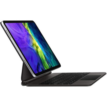 Green Lion Magic Keyboard for (Arabic/English) 500mAh Compatible with IPad 12.9 inch, Wireless Connectivity, Magnetic Strong Suction, Foldable -Black