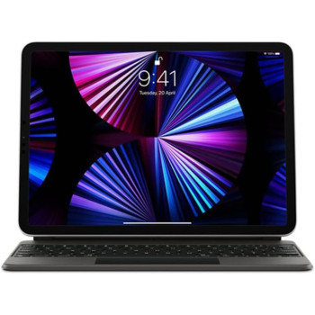 Green Lion Magic Keyboard For (Arabic/English) 500mAh Compatible With iPad 10.9 & 11 Inch, Wireless Connectivity, Magnetic Strong Suction, Foldable, (GNMGKEYBK) - Black