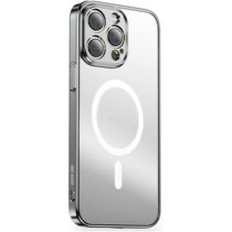 Green Lion Full Slim Bumper Protection Back Cover for iPhone 15 Pro 6.1 inch with Matte Air Guard Ultra Slim Case Compatible with MagSafe, Anti Scratch, Drop Resistant - Silver