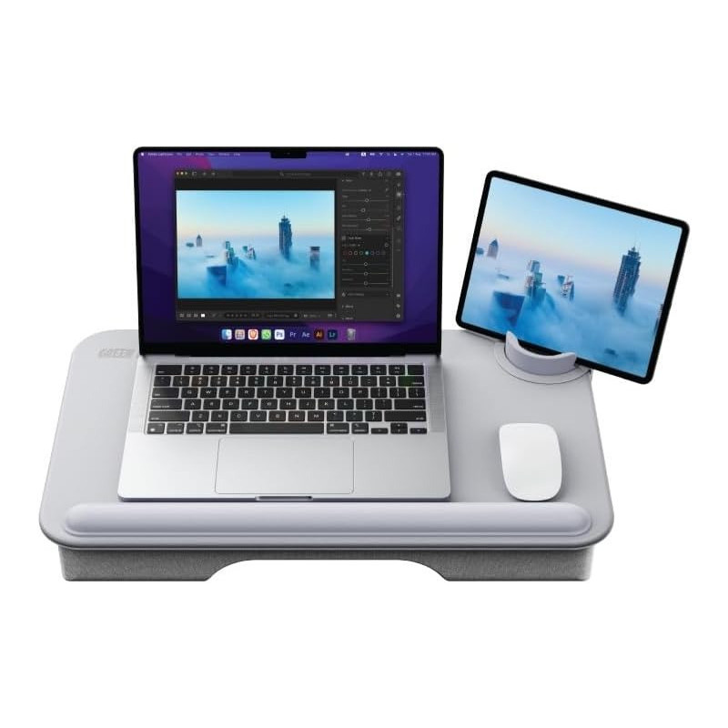Green Lion Multi-Functional Laptop Desk: Rotating Gear, All-Soft Stop Bar, Handles, Supports Devices Up to 17", Lightweight Design