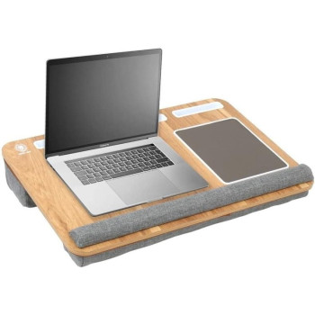 Green Lion Portable Laptop Desk for Bed, Padded Wrist Rest, Dual Cushions For Comfort With Carry Strap