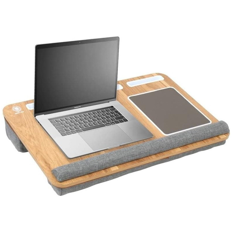 Green Lion Portable Laptop Desk for Bed, Padded Wrist Rest, Dual Cushions For Comfort With Carry Strap