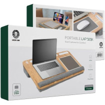 Green Lion Portable Laptop Desk for Bed, Padded Wrist Rest, Dual Cushions For Comfort With Carry Strap