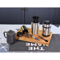 Green Lion Portable Coffee Maker, Coffee Grinder, Coffee Filter Kettle Stainless Steel - Black