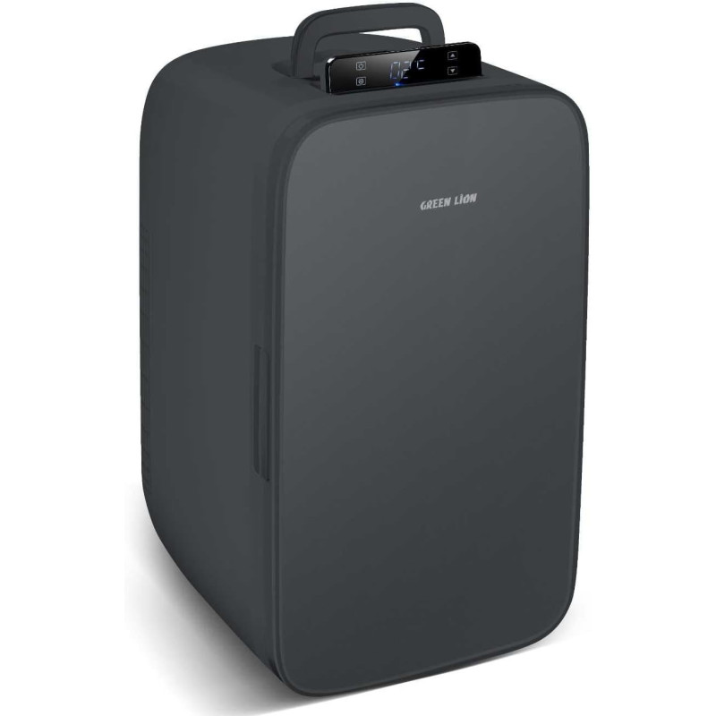 Green Lion Mini Refrigerator 22L Capacity, Quiet & Eco-Friendly, Compact & Portable, Multiple Power Option, Advanced Cooling, Multi-Protection, Temperature Control, Low Noise, Grey