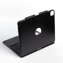 Green Lion iPad Rotatable Keyboard Case with Pencil Holder for iPad Pro 12.9", Multi-Color Backlight Bluetooth Keyboard, Backlit, Scissor Button - Black