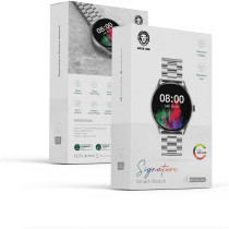 Green Lion Signature Smart Watch with 280 mAh Battery and Bluetooth Call, Silver