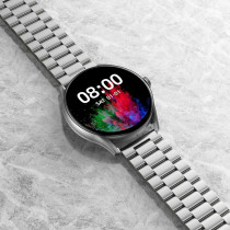 Green Lion Signature Smart Watch with 280 mAh Battery and Bluetooth Call, Silver