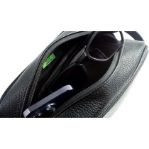 Green Lion Multiple Pocket Pouch Travel in Style, Luxurious & Top Grade Material, Premium Toiletry Kit, Reinforced Handle, Scratch Resistant, Cable Organizer, Water Resistant, Anti Theft, Black