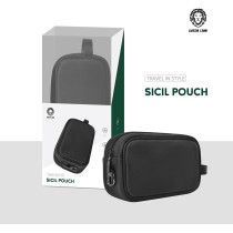 Green Lion Multiple Pocket Pouch Travel in Style, Luxurious & Top Grade Material, Premium Toiletry Kit, Reinforced Handle, Scratch Resistant, Cable Organizer, Water Resistant, Anti Theft, Black