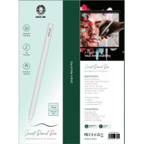Green Lion STYLUS Pencil Pro For iPad Mini/Air/Pro, Touch Screen Pen, Palm Rejection & Tilt Pressure, Magnetic Charger, White