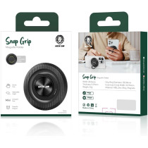 Green Lion Magnetic Phone Snap Grip Holder, Compatible with iPhone, 360° Adjustable Angle, Powerful Magnets, Mini Compact Size, 58.16mm Width, Hands Free, Black