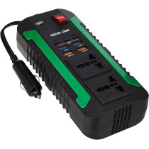 Green Lion Spark Power Inverter 300W with Overheat and High Voltage Protection, Black