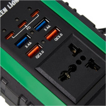 Green Lion Spark Power Inverter 300W with Overheat and High Voltage Protection, Black