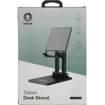Green Lion Tablet Desk Stand with Height Adjustable and Flexible Design, Black