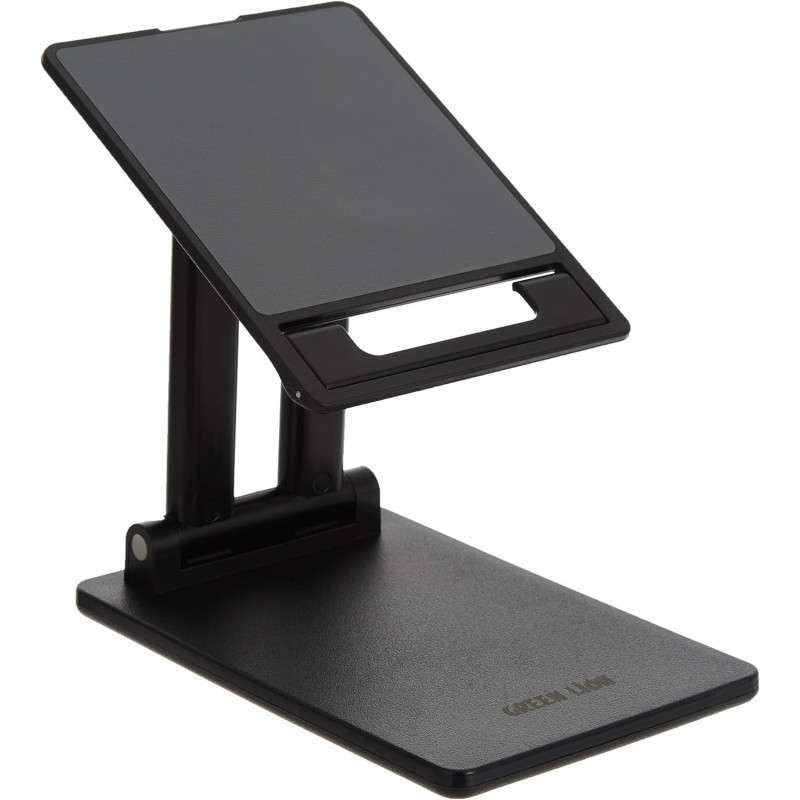 Green Lion Tablet Desk Stand with Height Adjustable and Flexible Design, Black