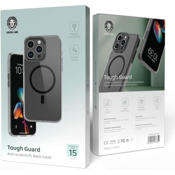 Green Lion for iPhone 15 Pro 6.1", Anti-Scratch, Drop Resistant, Black