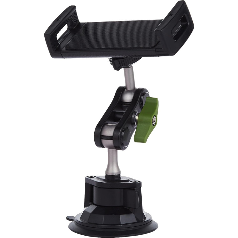 Green Lion Tablet Holder with Adhesive Suction Cup Mount 8-12"- Green/Black