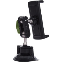 Green Lion Tablet Holder with Adhesive Suction Cup Mount 8-12"- Green/Black