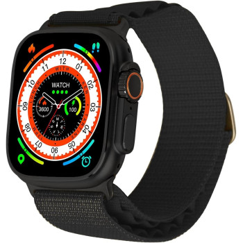 Green Lion Ultra Active Smart Watch 49mm, 2.16 inches Screen Size, Bluetooth connectivity, Dust Proof Protection, IP68 Waterproof, Health Monitor, Black