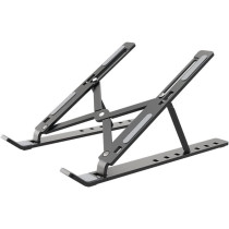 Green Lion X-Foldable Laptop Stand with metal and Anti Slip Silicon Pad, Grey
