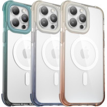 Green Lion for iPhone 15 Pro Max Case 6.7"- Anti-Scratch - Drop Resistant - Grey/Blue