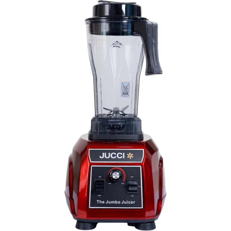 Jucci 1600 Watt Digital Commercial Blender Mixer Grinder With Unbreakable Jars for Home Hotels Restaurants Catering, Red