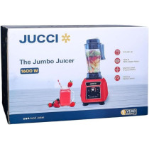 Jucci 1600 Watt Digital Commercial Blender Mixer Grinder With Unbreakable Jars for Home Hotels Restaurants Catering, Red