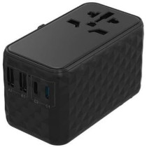 Powerology Universal GaN Super Charger 100W X2 Type C port and X2 USB A 15W port - Black