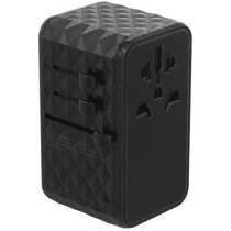 Powerology Universal GaN Super Charger 100W X2 Type C port and X2 USB A 15W port - Black