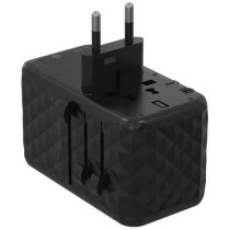 Powerology Universal GaN Super Charger 100W X2 Type C port and X2 USB A 15W port - Black