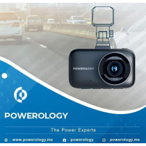 Powerology 4K Dash Camera Ultra With High Utility Built in Sensors, Arabic Language Enabled, Wide Dynamic Range,170° 5-Lane View, Motion Sensor - Black