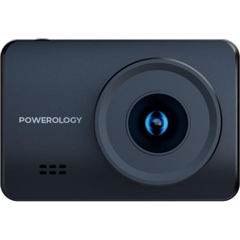 Powerology Car Dash Camera 1080p with Upto 32Gb Card Support, Arabic Language, IPS Display, 125° 3-Line View, Motion Sensor for Parking Guard and Dedicated iOS/Android App