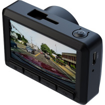Powerology Car Dash Camera 1080p with Upto 32Gb Card Support, Arabic Language, IPS Display, 125° 3-Line View, Motion Sensor for Parking Guard and Dedicated iOS/Android App